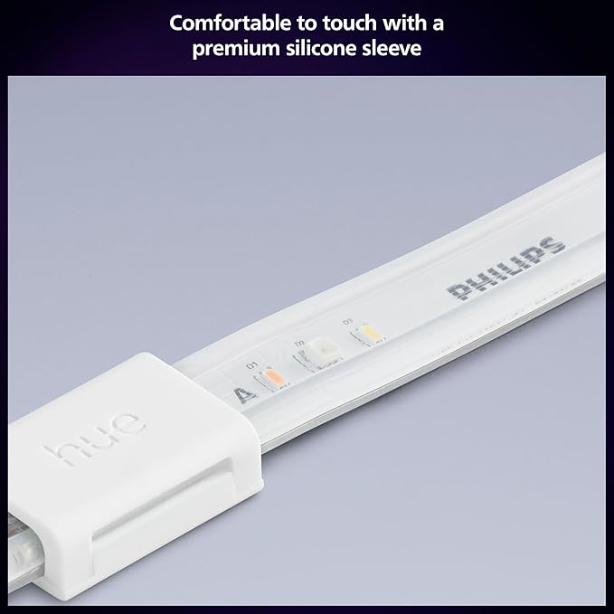 Philips Hue Indoor 16 Ft Smart LED Solo lightstrip Base Kit - 1 Pack - Control with Hue App - Compatible with Alexa, Google Assistant and Apple HomeKit| (Pack of 4)