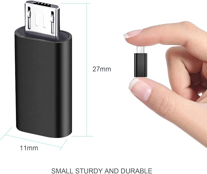 USB C to Micro USB Adapter 5Pack, Type C Female to Micro USB Male Convert Connector Support Charge and Data Sync Compatible with Samsung Galaxy S7 S7 Edge, Nexus 5 6 and More Micro USB Devices