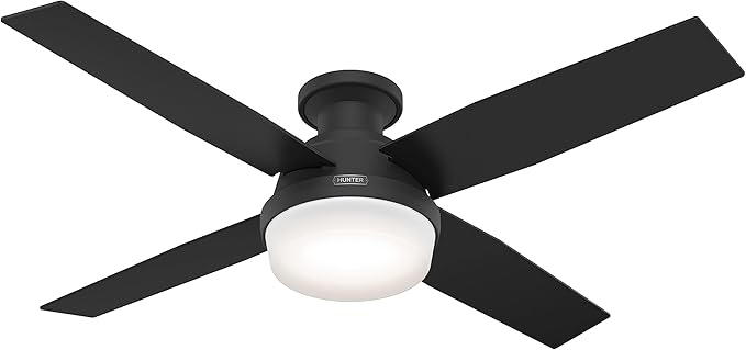Hunter 52389 Dempsey Ceiling Fan 52 inches Matte Black