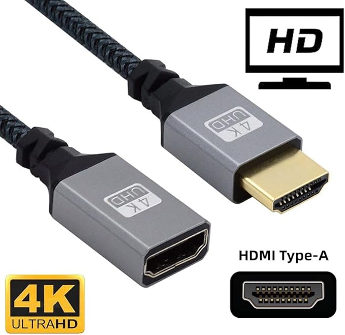 Chenyang HDMI 1.4 Cable,HDMI Type A Male to Female Extension Cable Connector Support HDTV 4K 60hz 3D