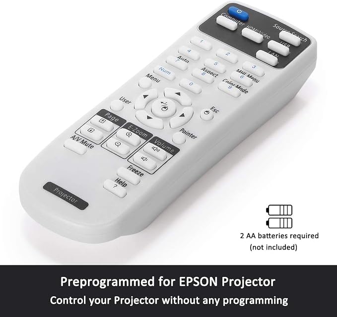 Projector Remote Control for Epson 2181788 PowerLite 585W 575W 535W 108 109W 530 570 580 1930 1935 Home Cinema 1060 1040 660 BrightLink 585Wi 575Wi S39 VS250 VS350 VS230 VS330 EX5230 Remote