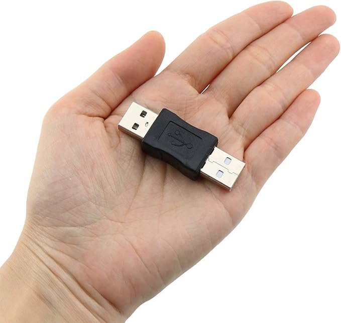 2PCS USB Adapter USB Male to USB Male Gender Changer Adapter Coupler Converter