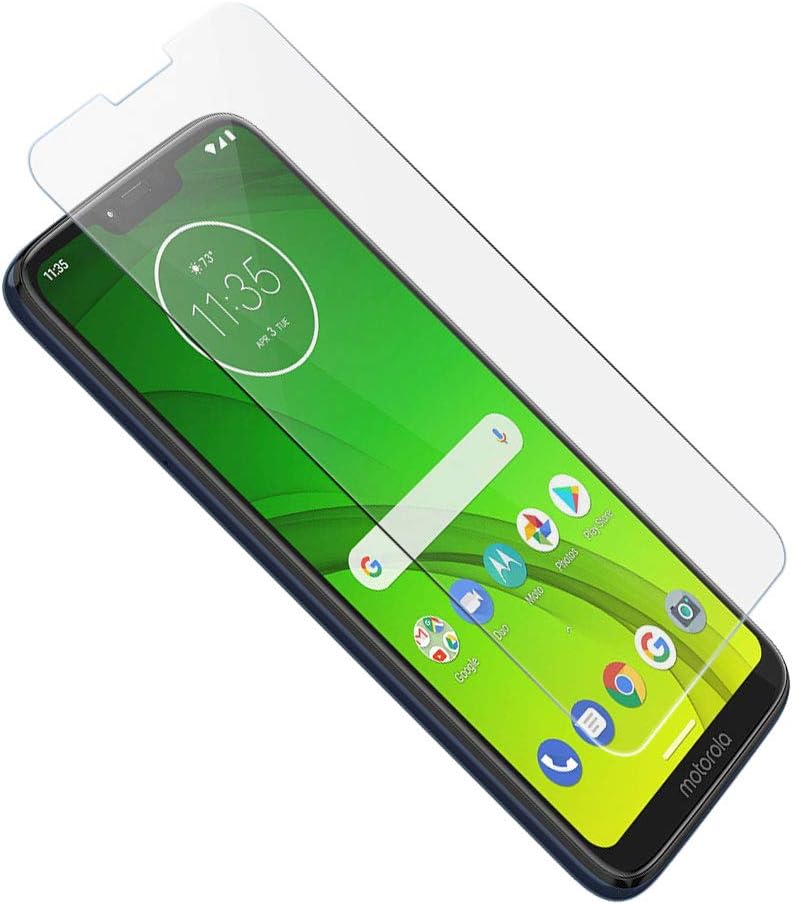 Moto G7 Power Screen Protector (3 Pack) - Clear Tempered Glass, Bubble Free, Case Friendly, Compatible with Moto G7