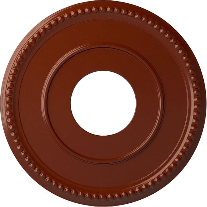 Ekena Millwork 12 1/2"OD x 3 7/8"ID x 3/4"P Bradford Fits Canopies up to 6 5/8" Ceiling Medallion, FireBrick