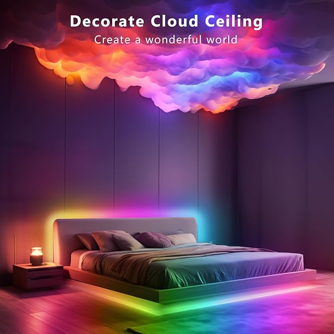 DAYBETTER Smart IC LED Strip Lights, BGRIC LED Lights for Bedroom, DIY Multiple Colors on One Line, App Control Color Changing Strip Lighting Music Sync Home Decor 16.4 ft