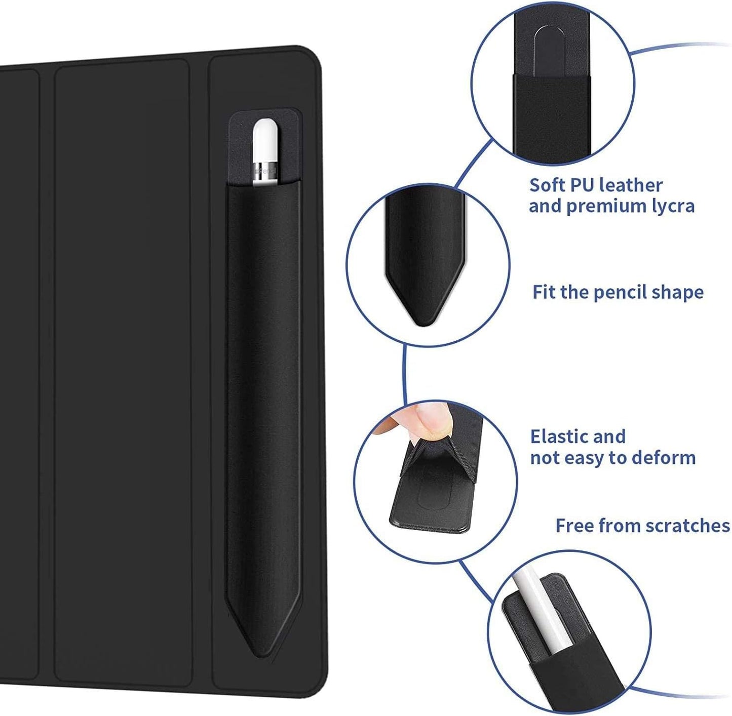 Jet Black BoxWave Stylus Pouch for Acer Chromebook 11 (C732) - Portable Self-Adhesive Stylus Holder Carrier
