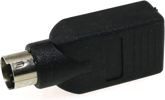 DGZZI USB to PS2 Adapter 2PCS Black USB Female to PS/2 Male Converter Adapter for Mouse and Keyboard