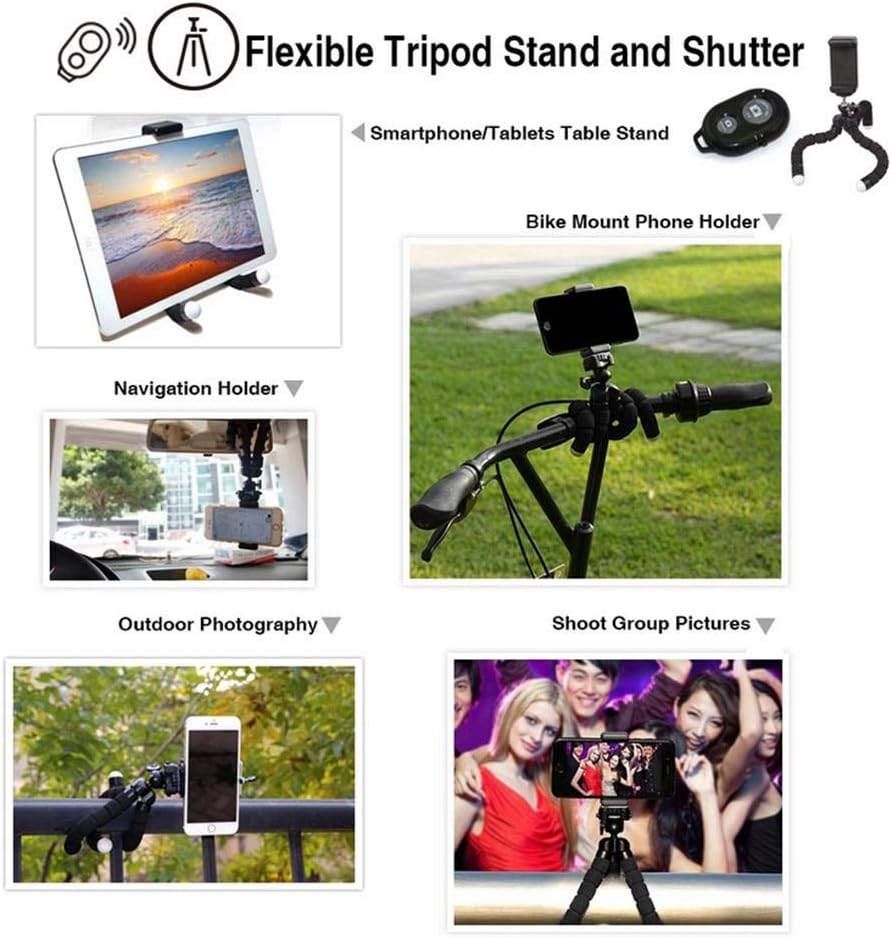 Phone Camera Lens Kit - 4 in 1 Cell Phone Camera Lenses Kit - 18X Telescopic Lens, 198° Fisheye Lens, 0.36 Super Wide