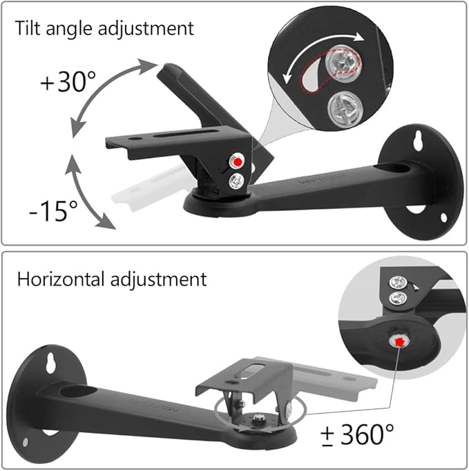 Drsn Mini Projector Wall Mount, 360 Rotation, Adjustable Angle, 6.6 lbs Load Capacity, Black