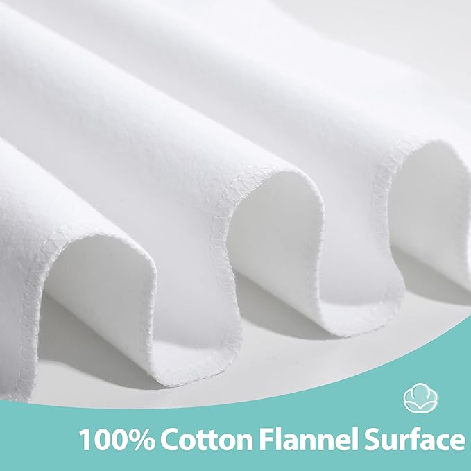 Washable Underpads, 34" x 52" (Pack of 2) Extra Heavy Absorbency ,100% Waterproof Mattress Protector,Flannel Cotton Underpads for Kids, Adults,Pets,Bed, Couch, Sofa, Floor,Home