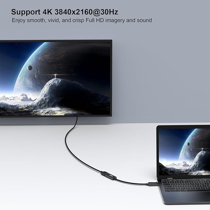 BENFEI 2 Pack DisplayPort to HDMI Adapter 4K Unidirectional DisplayPort DP Computor to HDMI Monitor Connection Adapter Compatible with Laptop PC Monitor TV Projector