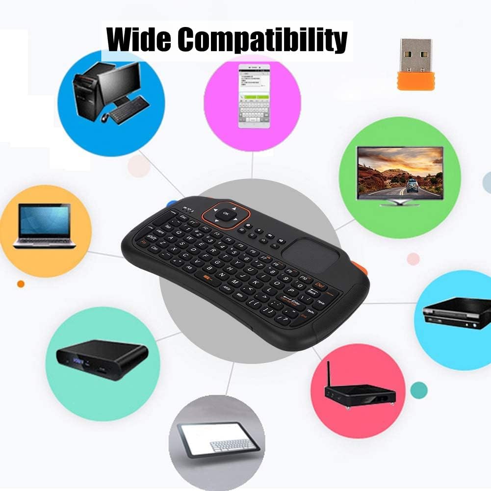 Yoidesu Mini Keyboard with Touchpad Mouse, 2.4GHz Rechargeable 83-Key Mini Keyboard Controller.