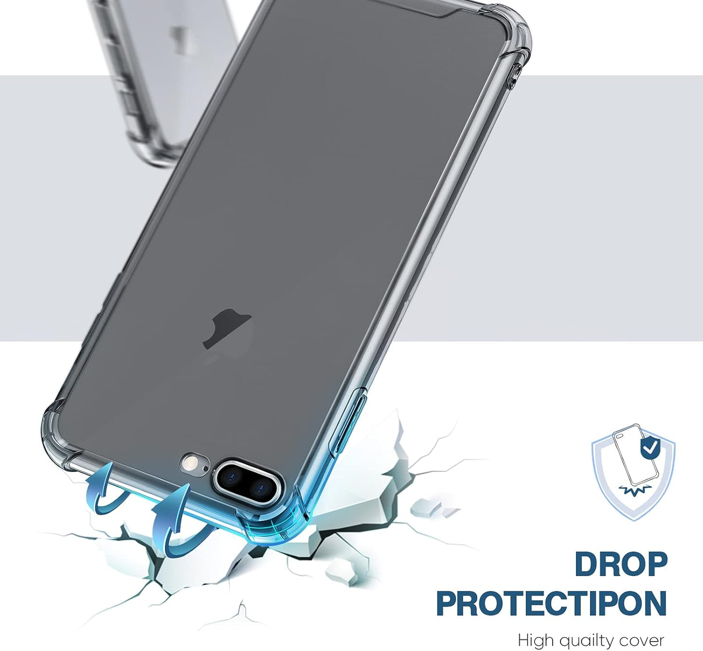 ORIbox Case Compatible with iPhone 7 Plus and 8 Plus, Shockproof Protection with 4 Corners