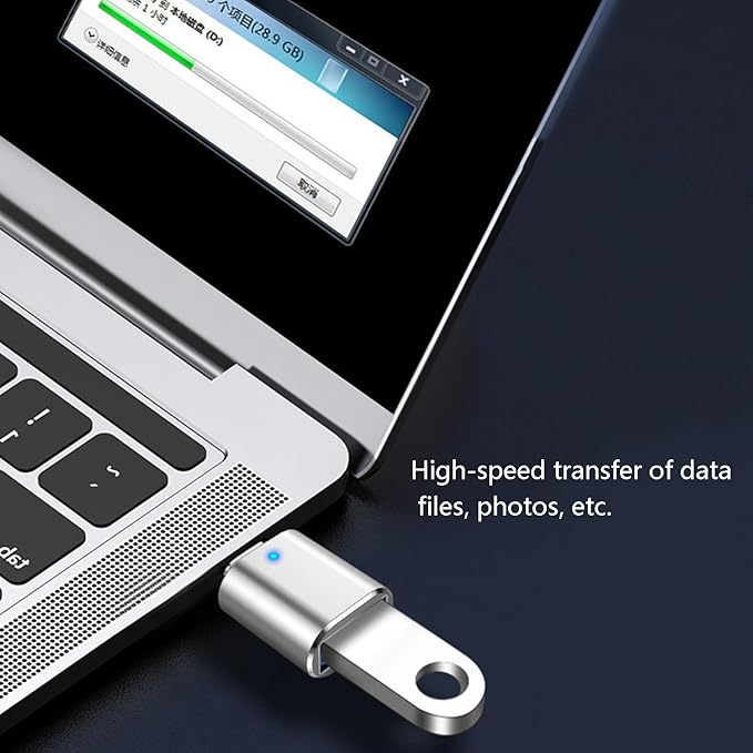 USB C Male to USB 3.0 Female Adapter, USB-C to USB-A [2-Pack] Adapter for Charging, 5Gbps Data Transfer and OTG - Silver