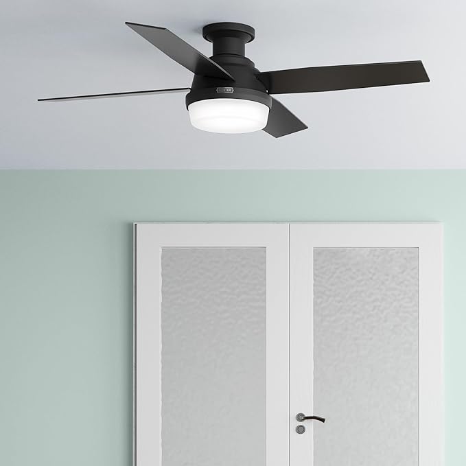 Hunter 52389 Dempsey Ceiling Fan 52 inches Matte Black