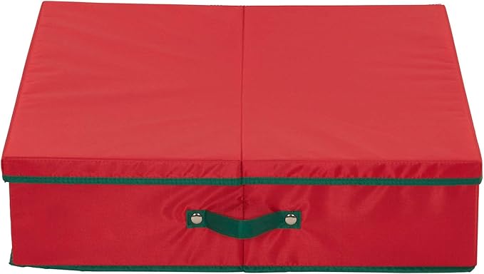 Household Essentials Christmas Wreath Storage Container, 24 Inch Holiday Wreath Storage Box with Handles, Sturdy Sides, Keeps Wreaths Free of Dust and Pests in Storage