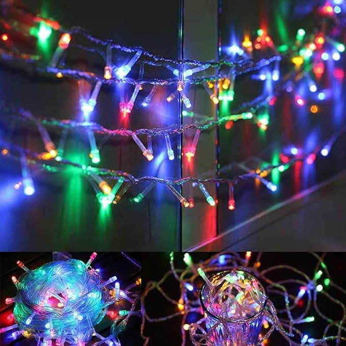 2 Pack 16.4ft 50 LED Battery Operated String Lights with Remote Timer Waterproof 8 Modes String Lights for Bedroom, Garden, Easter, Party, Christmas Indoor and Outdoor Decorations -Multicolor