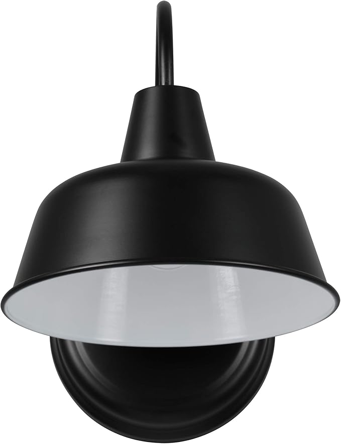 Design House Mason Barn Light Indoor/Outdoor Wall Mount Modern Industrial Farmhouse Wall Light Set for Patio, Garage, Bathroom, Office, Kitchen, 8 inch, Matte Black, 2-Pack, 588855-BLK