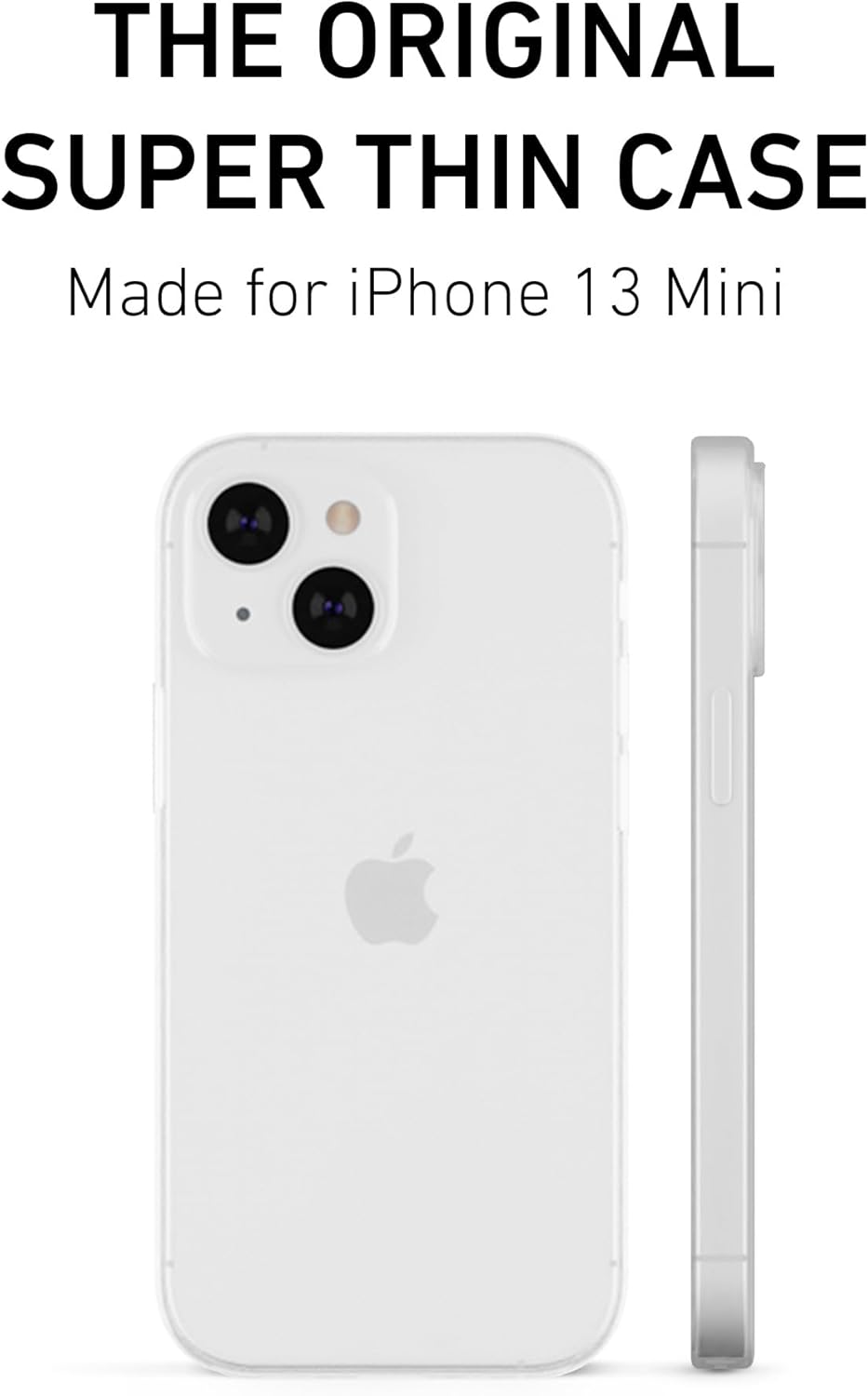 PEEL Flexible Thin Case for iPhone 13 Mini (Clear Soft) - Slim Minimalist Design, Soft Flexible TPU Material