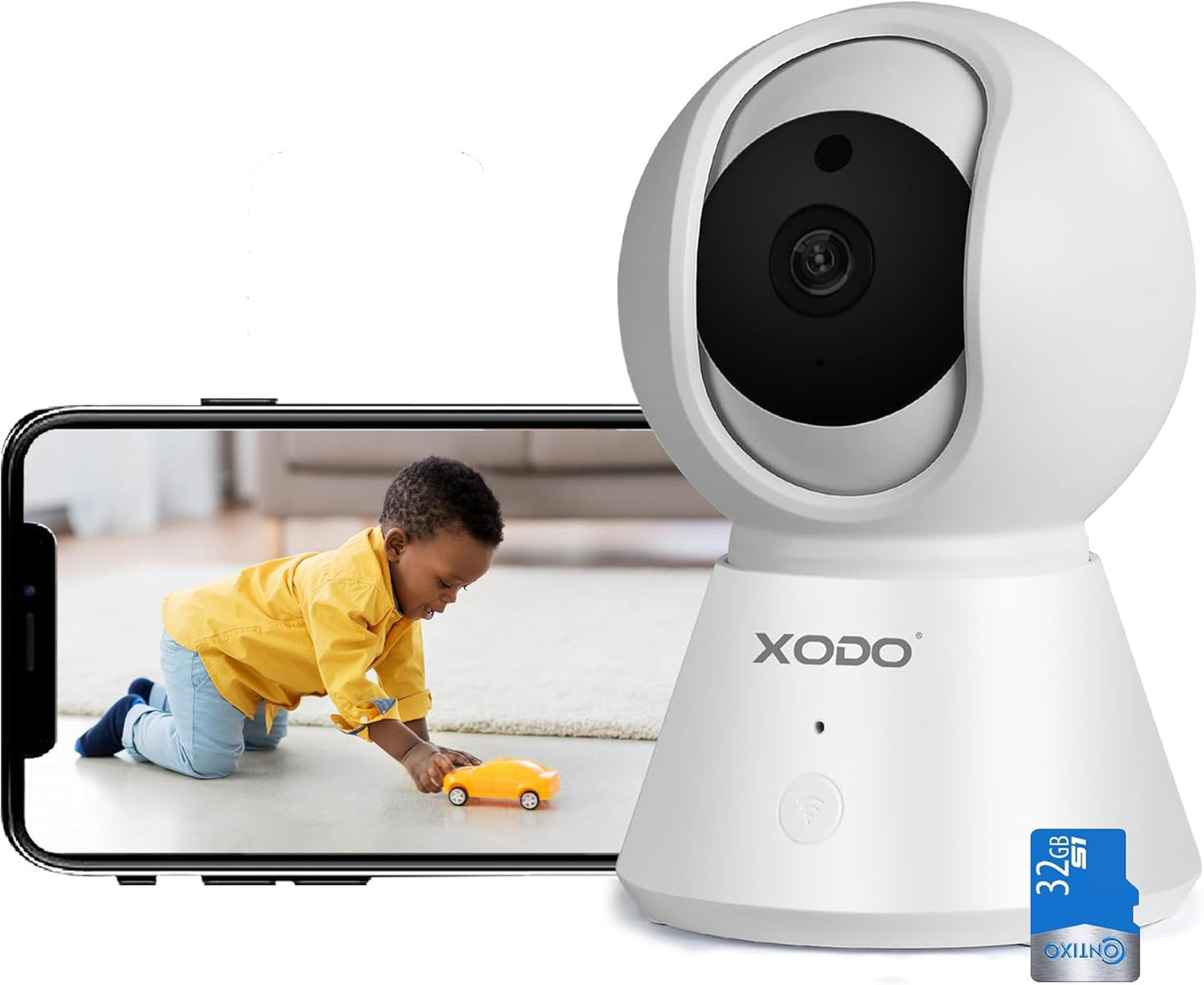 XODO Wireless Security Camera, E6 IP 1080P HD Indoor WiFi Camera for Home Security, Baby Monitor, Night Vision