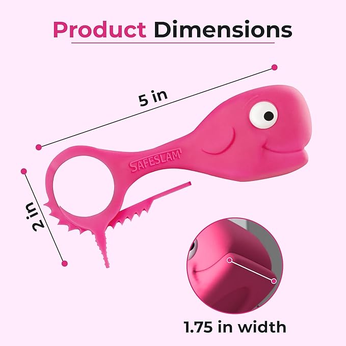 Baby Proofing Door Stopper, Door Pinch Guards Protect Child Fingers & PET Tails. Baby Safety Finger Protectors Prevent Pinch Injuries – Kids and Adults Love Whale Pinch Guard(Pink Pack of 2)
