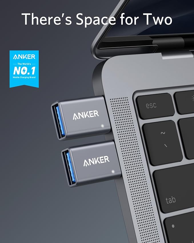 Anker USB-C to USB 3.1 Adapter USB C Adapter (2 Pack)