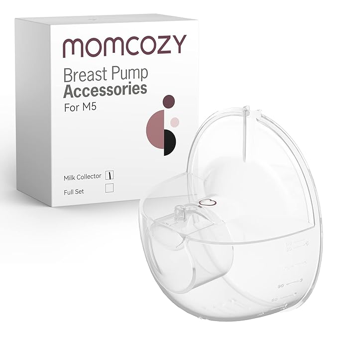 Momcozy Milk Collector Only Compatible with Momcozy M5 NOT for Others. Original M5 Breast Pump Replacement Accessories, 1 Pack