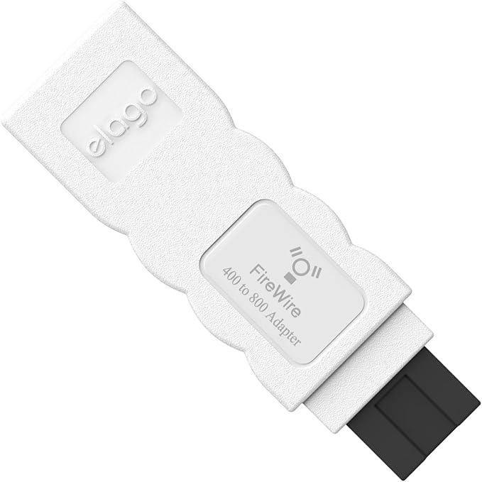 elago FireWire 400 to 800 Adapter (White) for Mac Pro, MacBook Pro, Mac mini, iMac and All Other Computers