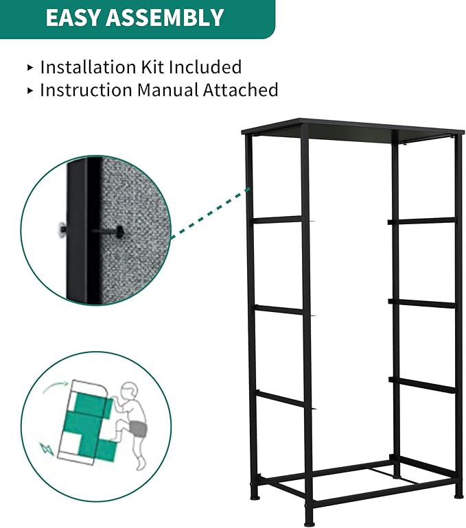 YITAHOME Storage Tower with 4 Drawers - Fabric Dresser, Organizer Unit for Bedroom, Living Room, Closets - Sturdy Steel Frame, Easy Pull Fabric Bins & Wooden Top