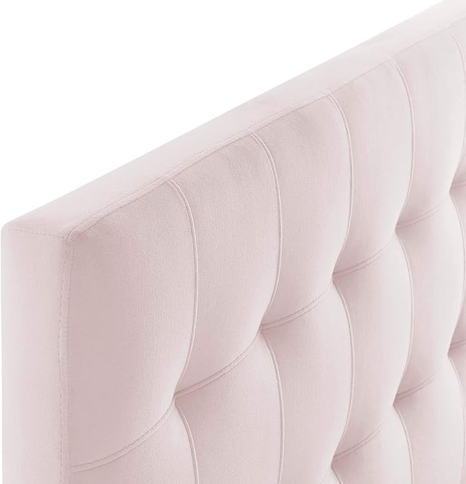 Modway Lily Biscuit Tufted Twin Performance Velvet Headboard, Pink