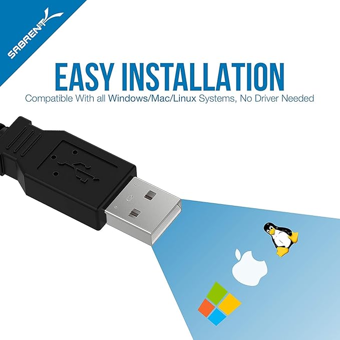 SABRENT USB 2.0 to Serial (9-Pin) DB-9 RS-232 Converter Cable, FTDI Chipset, Hexnuts 6 Feet (SBT-FTDI)