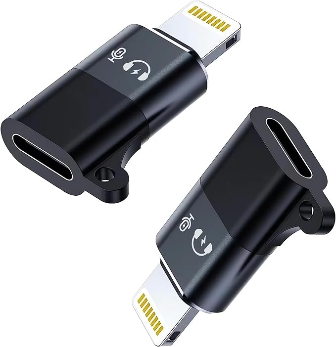 Lightning Male to USB C Female Headphones Adapter,2Pack [Apple MFi Certified] USB Type C Aux Audio Adapter Connector Dongle for iPhone 14/13/12/11/8/7/Plus/Pro Max/6/5 iPad Sound Recordi No Calling