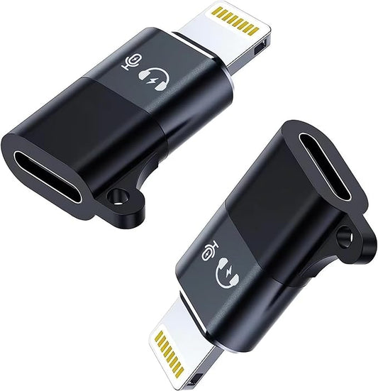 Lightning Male to USB C Female Headphones Adapter,2Pack [Apple MFi Certified] USB Type C Aux Audio Adapter Connector Dongle for iPhone 14/13/12/11/8/7/Plus/Pro Max/6/5 iPad Sound Recordi No Calling