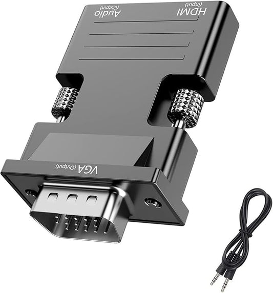 VGA to HDMI Adapter 1080P VGA Adapter for PC Laptop HDTV