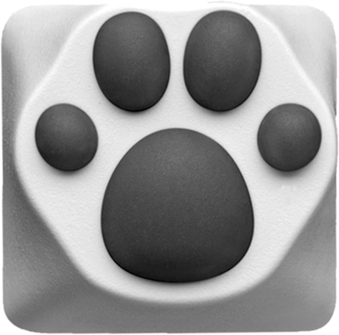 ZOMOPLUS Cute Cat Paw Keycap, Squishy Custom Keycap for Mechanical Keyboard, Suitable for Cherry MX/Gateron (White Grey)