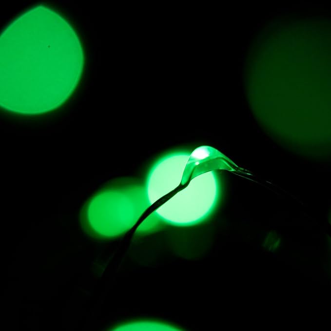 2 Sets 20 LEDs Green Color String Lights Silver Wire Indoor and Outdoor 6.5 Feet Firefly Starry Fairy Lights Battery Powered for DIY, Christmas, Holidays, Party, Bedroom and Centerpieces