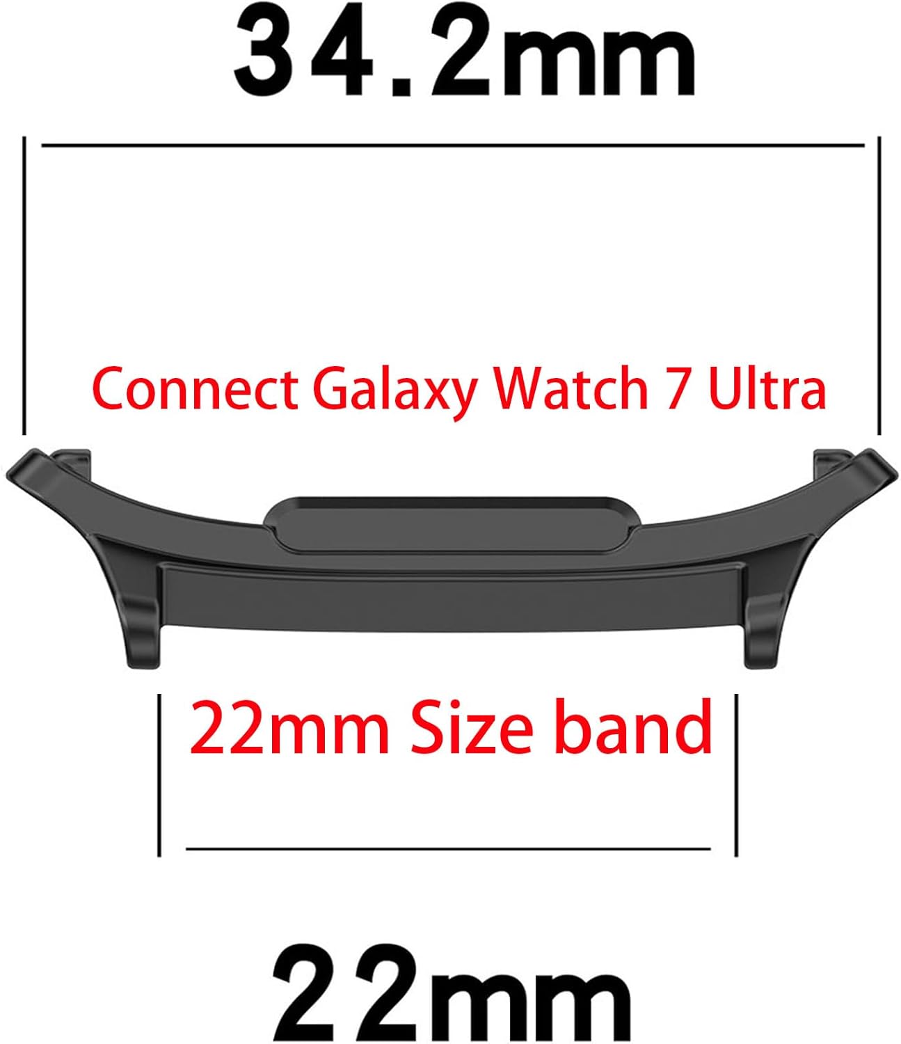 Galaxy Watch Ultra 47mm LTE Adapter, 22mm Stainless Steel Connector Kit for Replacement Strap Hardware Lugs
