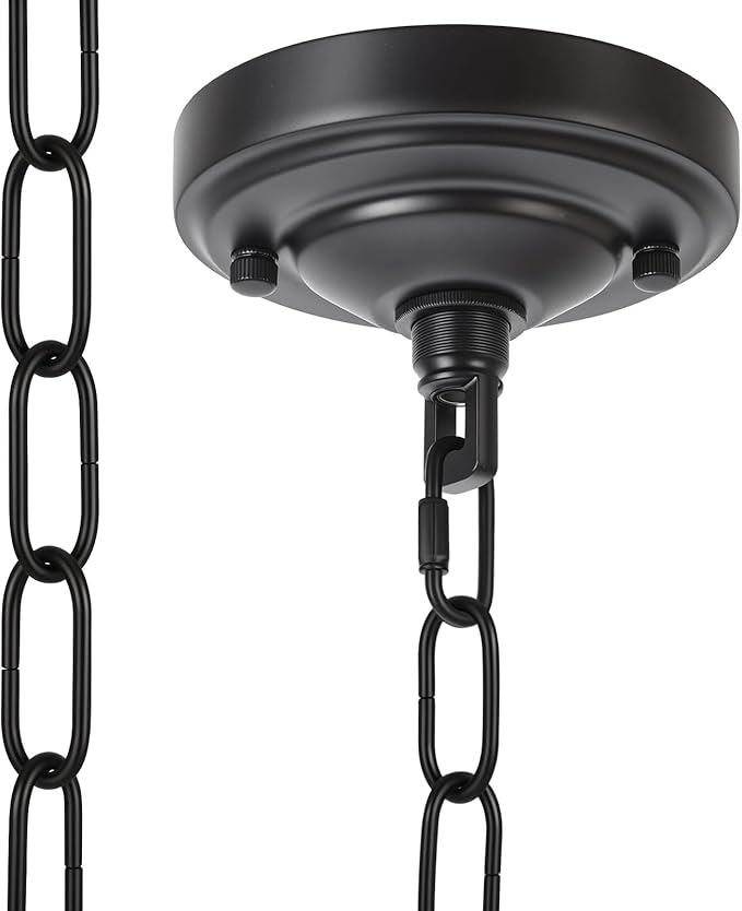 5.16Inch Light Canopy Kit with 6 Feet Chain, Ceiling Plate for Chandelier with Mounting Hardware, Iron Ceiling Canopy Kit for Pendant Light, Easy to Install