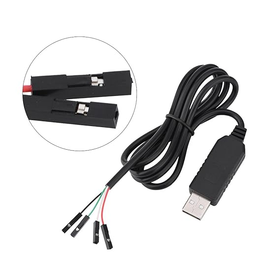 DEWIN USB to TTL Serial - Download Converter Cable Signal 4 Pin, PL2303HX RS232 Upgraded Converter USB to COM/TTL Serial Adapter STC Download Cable,95cm