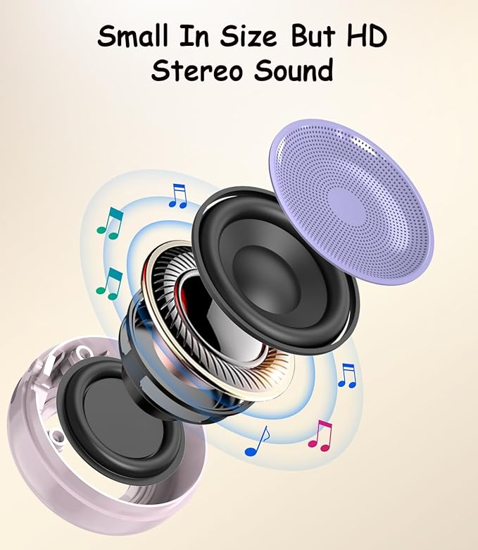 EWA Portable Mini Metal Karaoke Machine, Bluetooth Karaoke Speaker with 2 Wireless Microphones, Ideal Gifts for Girls Boys Family Home Party Birthday Christmas Toys Gifts-(Purple)