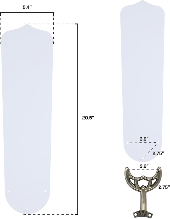 Westinghouse 20.63-Inch Replacement Fan Blades for 52-Inch Ceiling Fans