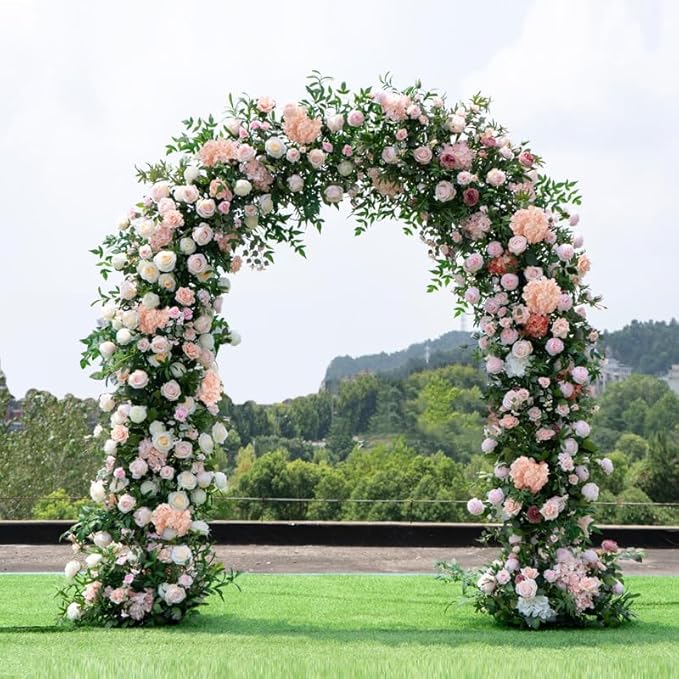 WEISPARK 100PCS Artificial Hydrangea Flowers, Fake Flowers Silk Hydrangea Full Flowers Heads with Stems for Wedding Home Party Shop Baby Shower Decor (Light Pink)