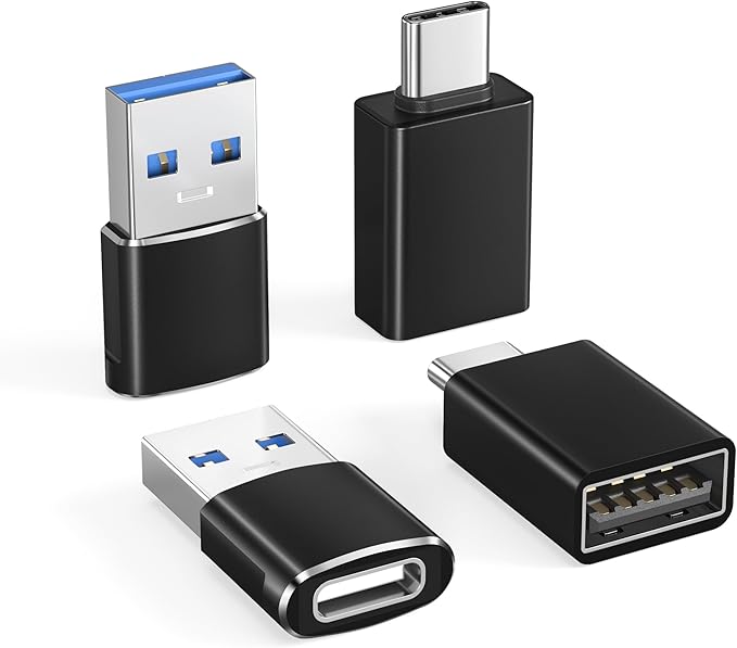 Basesailor USB to USB C Adapter with C Male to 3.0 Female Charger 4P,Thunderbolt 4 to Type A OTG Converter for MacBook,iPhone 14 13 12 Pro Max,Apple iWatch 8 7 SE,iPad 10 Air 4 5 Mini 6,Galaxy S23 S22