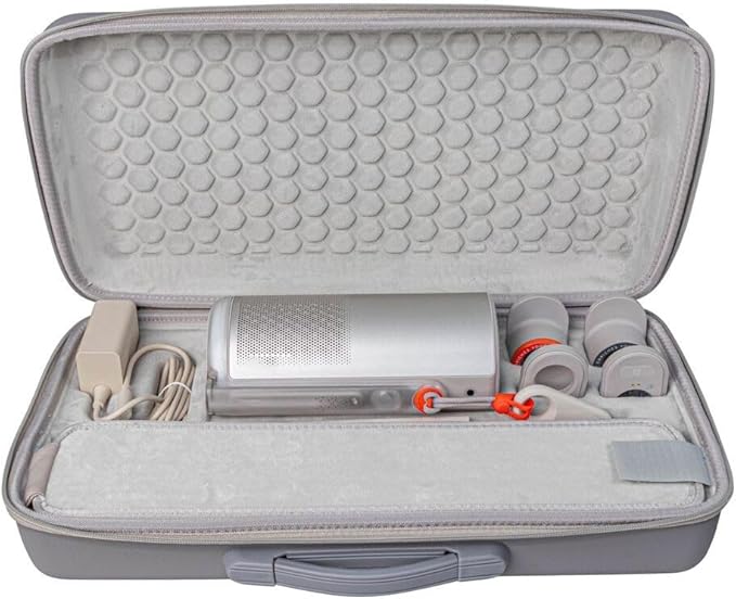 Carrying Case Protective Hard Travel Case For X-GIMI For M-oGo 4 2025 Portable Projector Storage Bag With Custom EVA Interior With Compartments Waterproof Anti-shock Storage Container Grey
