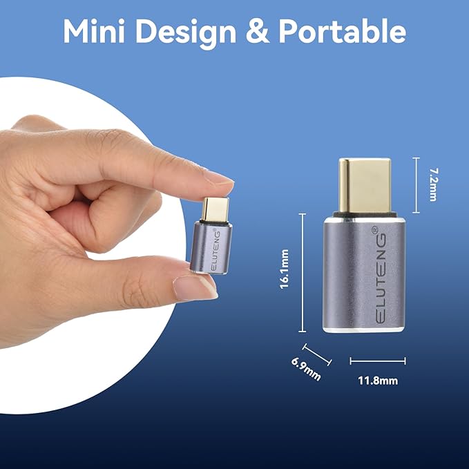 ELUTENG 3 Pack USB C to USB C Adapter USB 4.0 40Gbps Male to Female Adapter 100W Fast Charging Type C Connector, 8K 60Hz Video for MacBook Pro/Samsung Galaxy