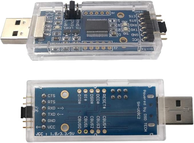 DSD TECH SH-U09C2 USB to TTL Adapter Built-in FTDI FT232RL IC for Debugging and Programming