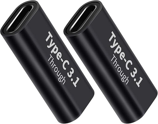 BOLS USB C Female-to-Female Adapter(2 pcs), Supports Fast Charging and Data Transfer Extension, up to 10GBbps Rate…