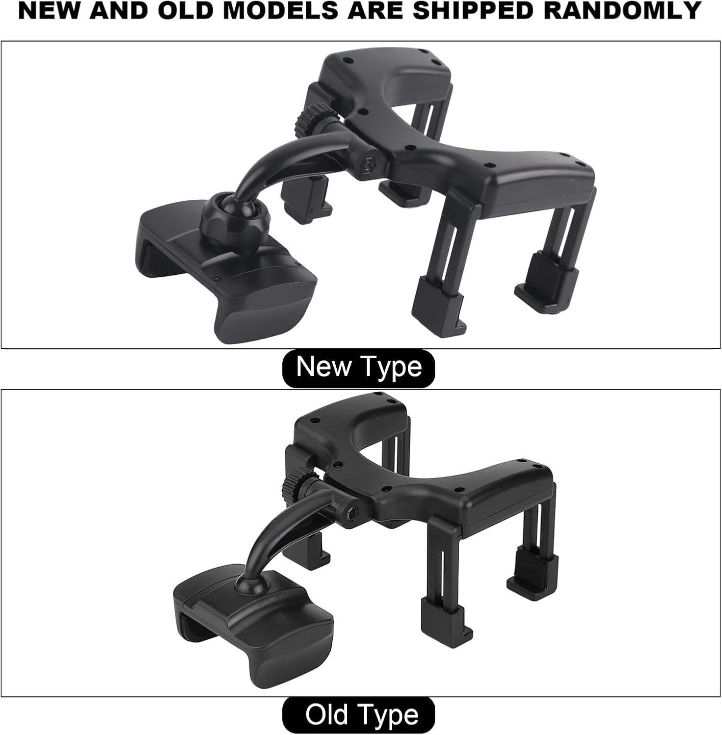 Keenso Rearview Mirror Mount Grip Clip, 360° Phone Holder Stand for Cell Phone & GPS