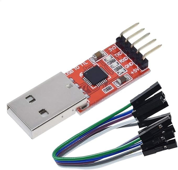 2 Packs CP2102 USB 2.0 to TTL Module Serial Converter Adapter Module USB to TTL Downloader with Jumper Wires