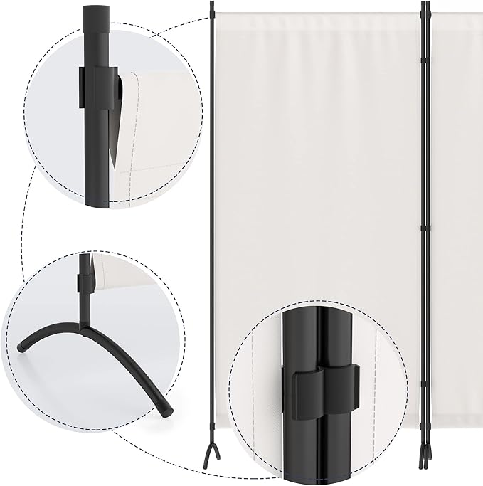 Morngardo Room Divider Folding Privacy Screens 3 Panel Partitions Dividers Portable Separating for Home Office Bedroom Dorm Decor
